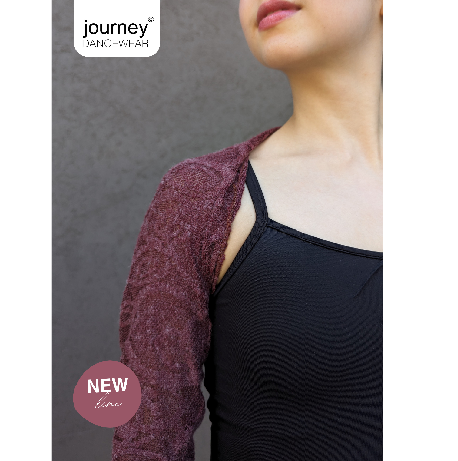 Opera Shrug in Strech Plum lace