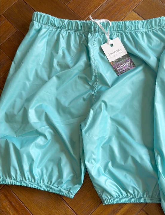 Trash-bag Shorts in Turquoise