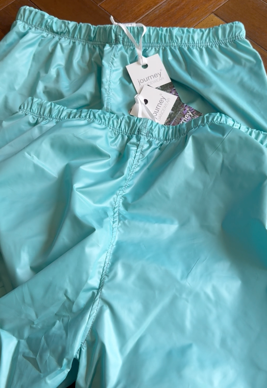 Trash-bag Shorts in Turquoise