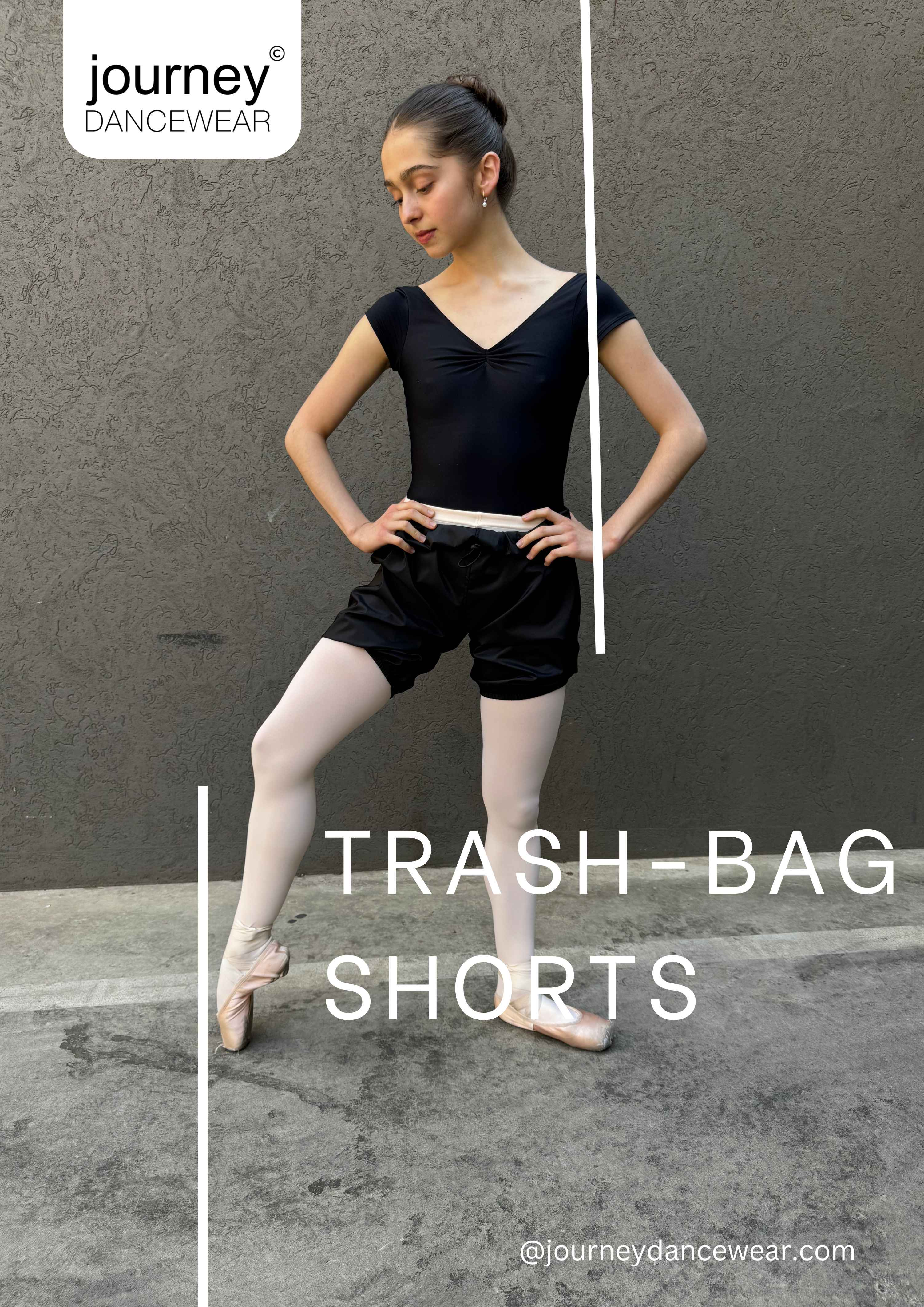 Trash-bag Shorts in Black