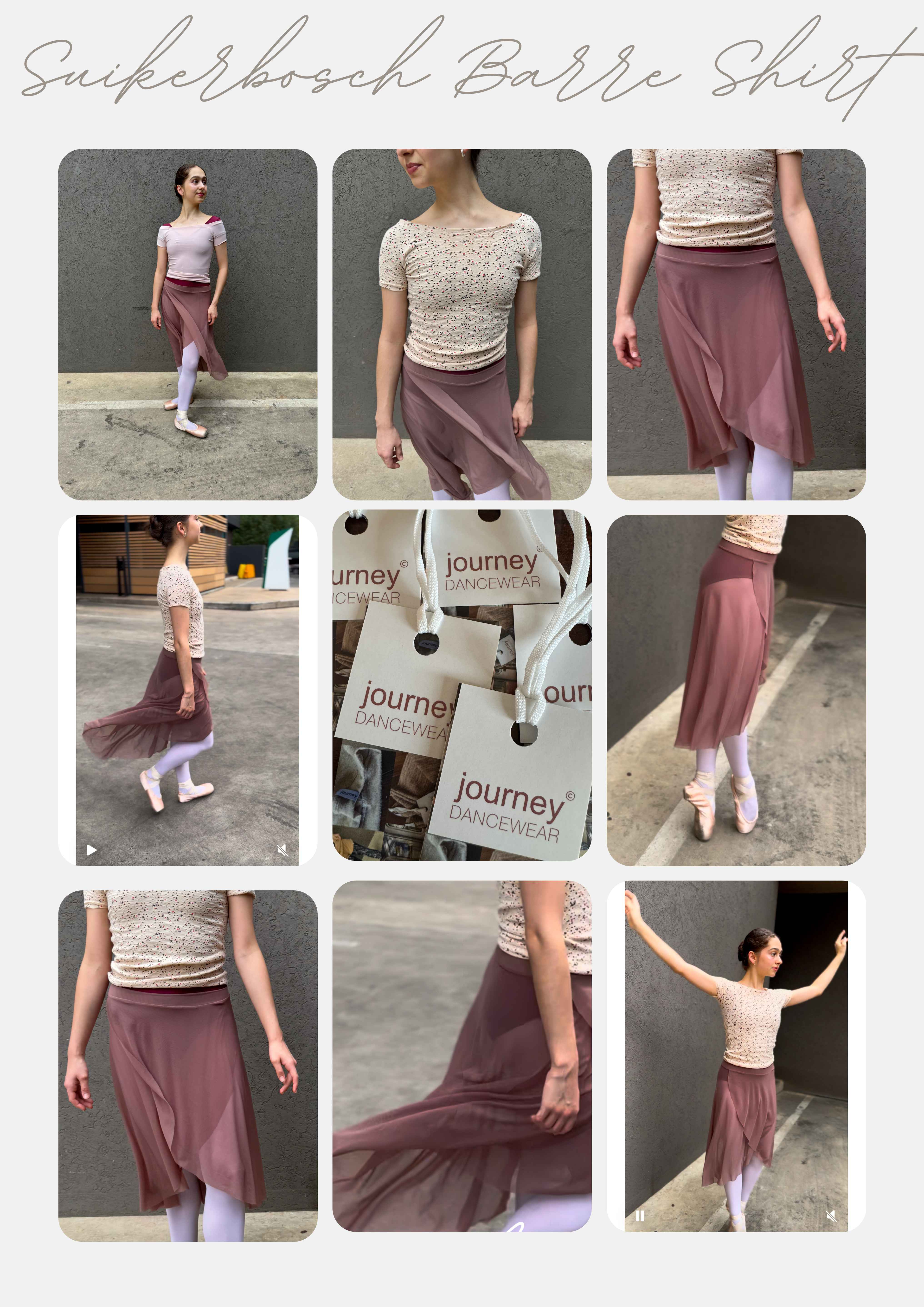 Strech Manhattan Wrap Skirt in Mocha | HERITAGE COLLECTION