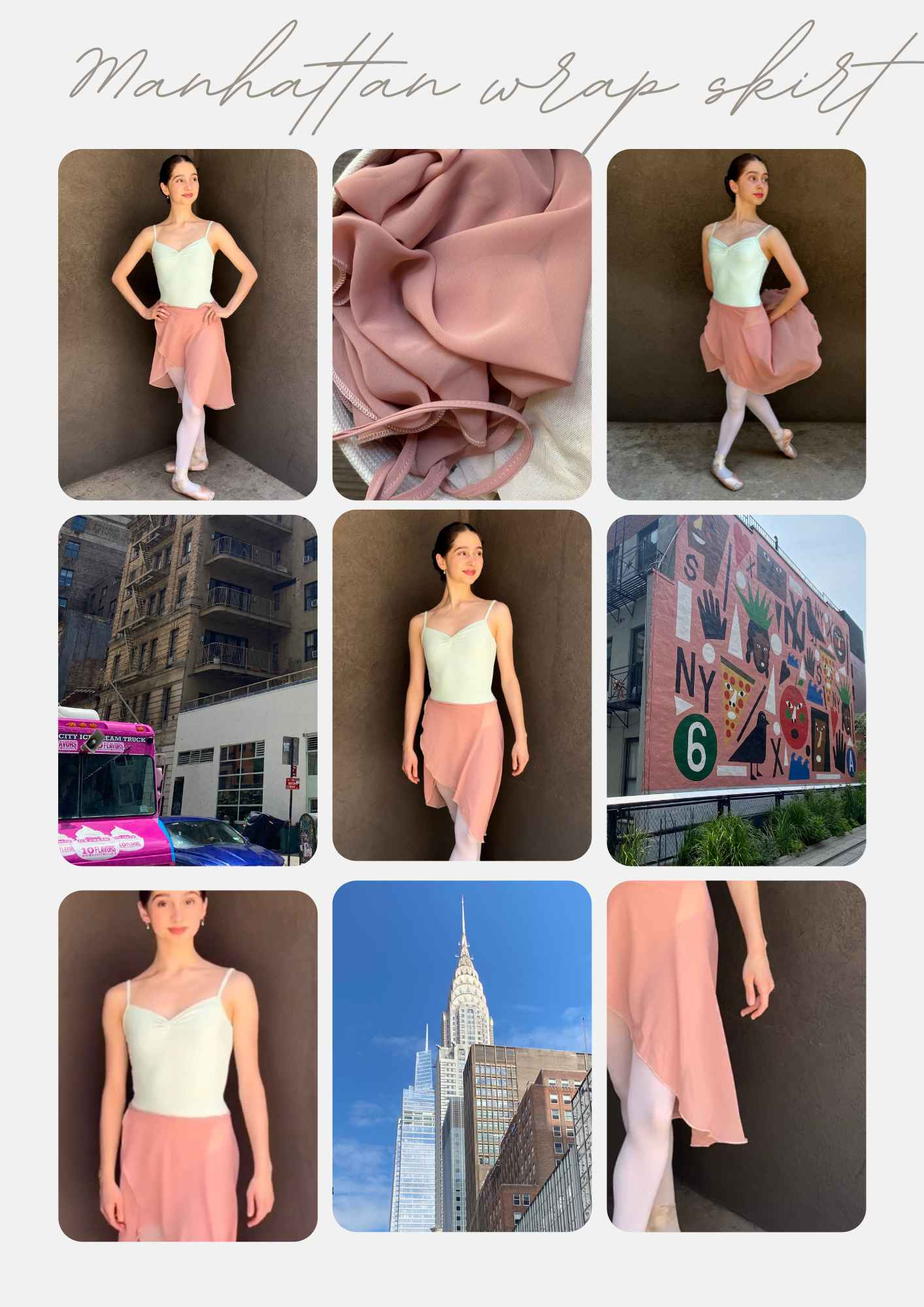 Manhattan Wrap Skirt in Petal