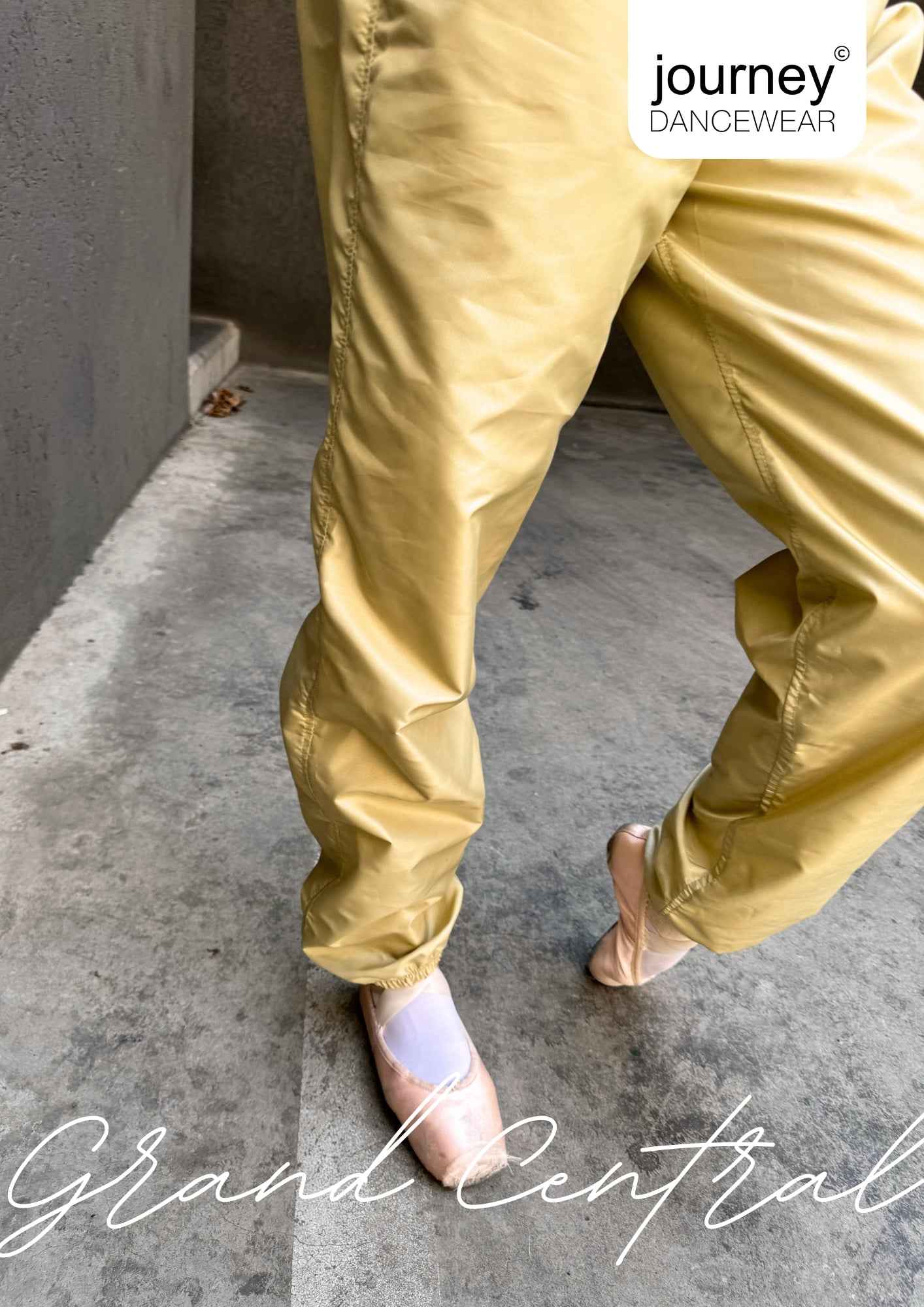Y2K Gold Beige Trash-bag Pants