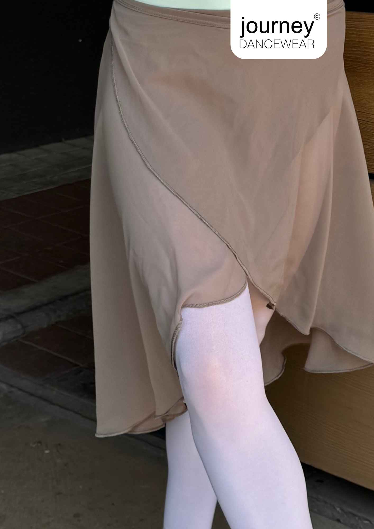 Manhattan Wrap Skirt in Moss Chiffon