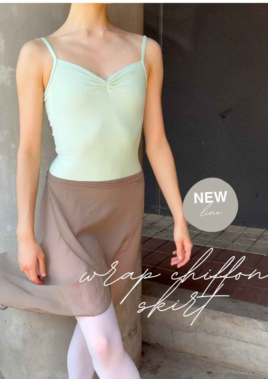 Manhattan Wrap Skirt in Moss Chiffon