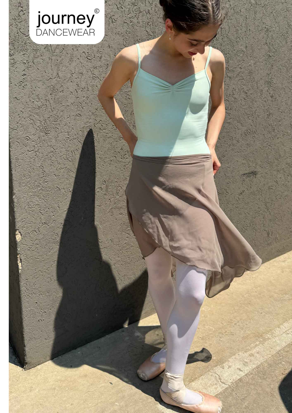 Manhattan Wrap Skirt in Moss Chiffon