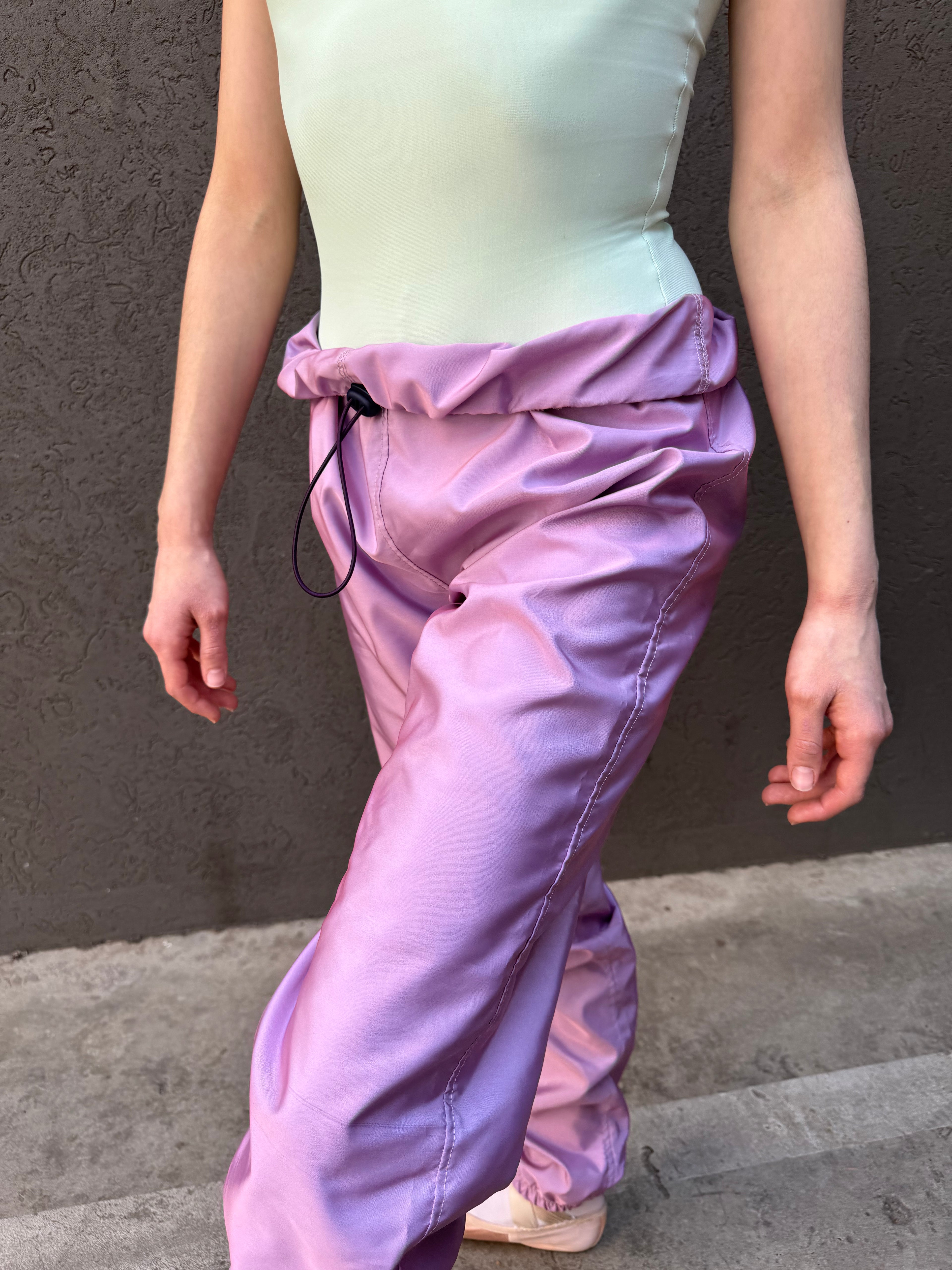 Trash-bag Pants in Lavender