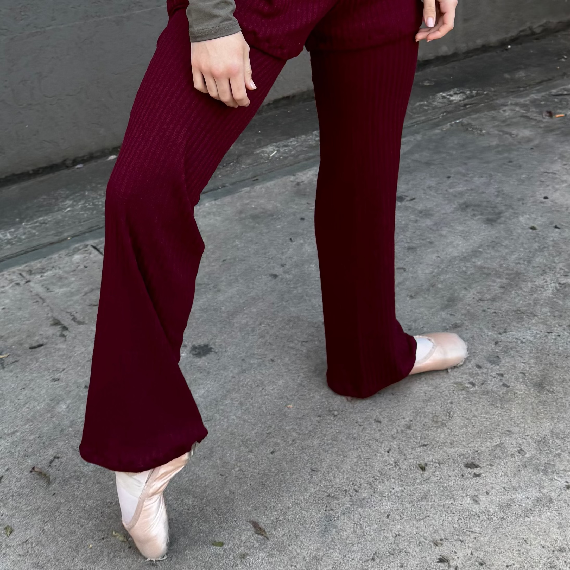Highline Legwarmers in Cranberry Crush Knit