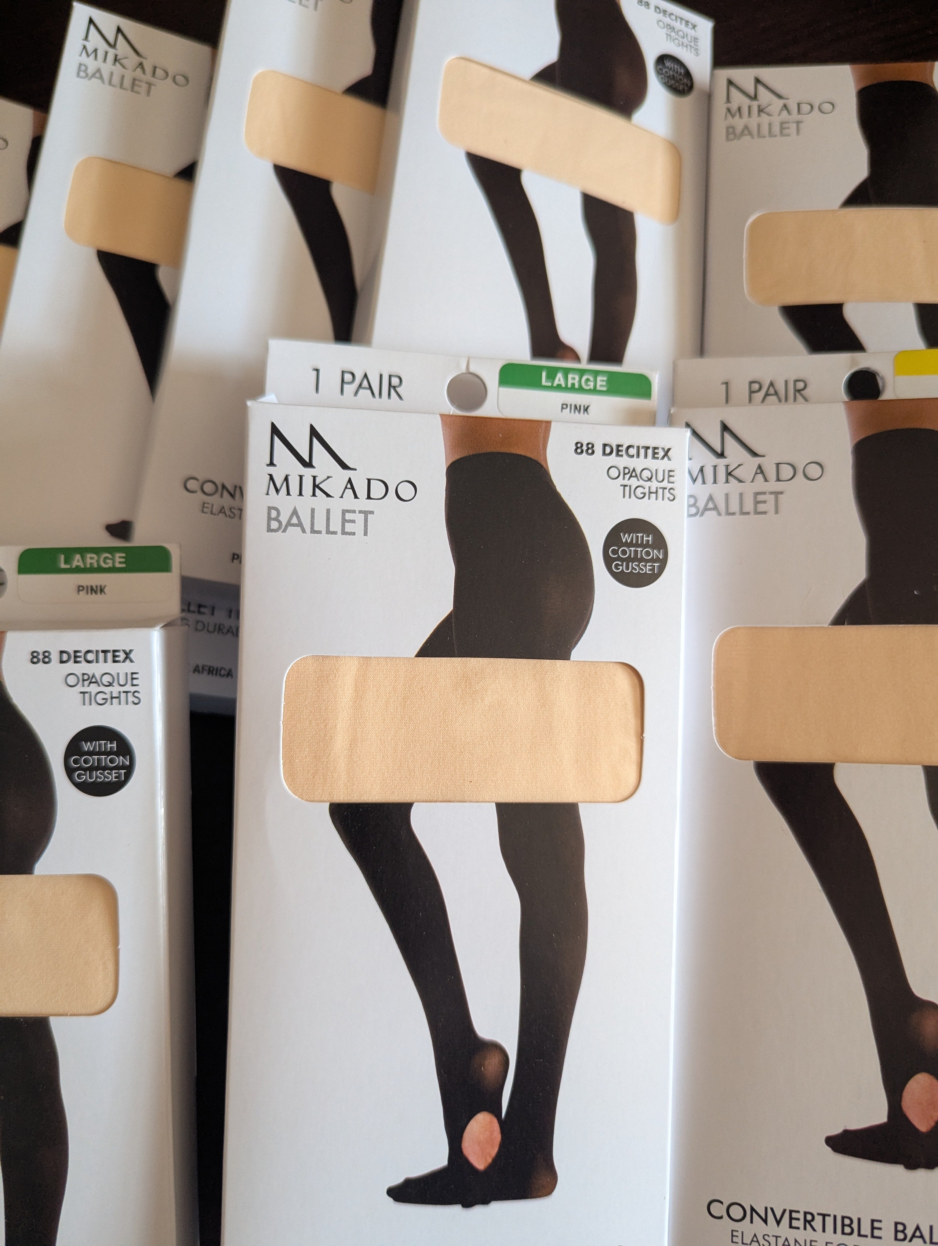 OPAQUE MIKADO PINK convertible Ballet Tights