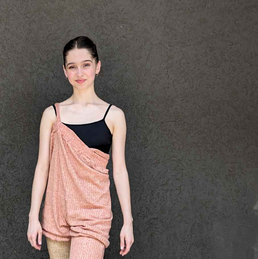 Ribbed Peach Subway Onesie