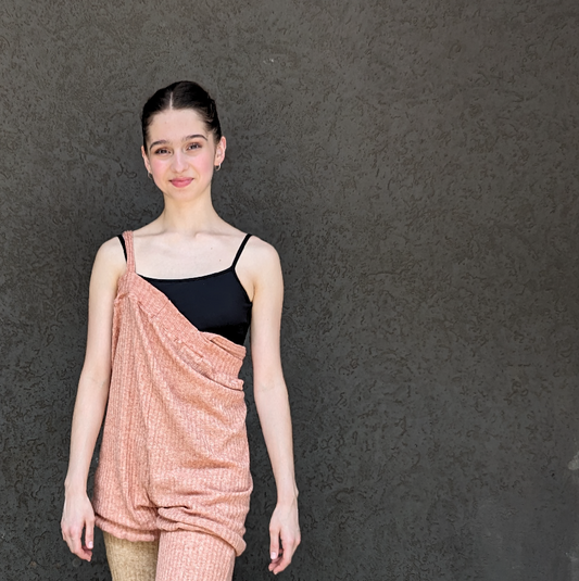 Ribbed Peach Subway Onesie
