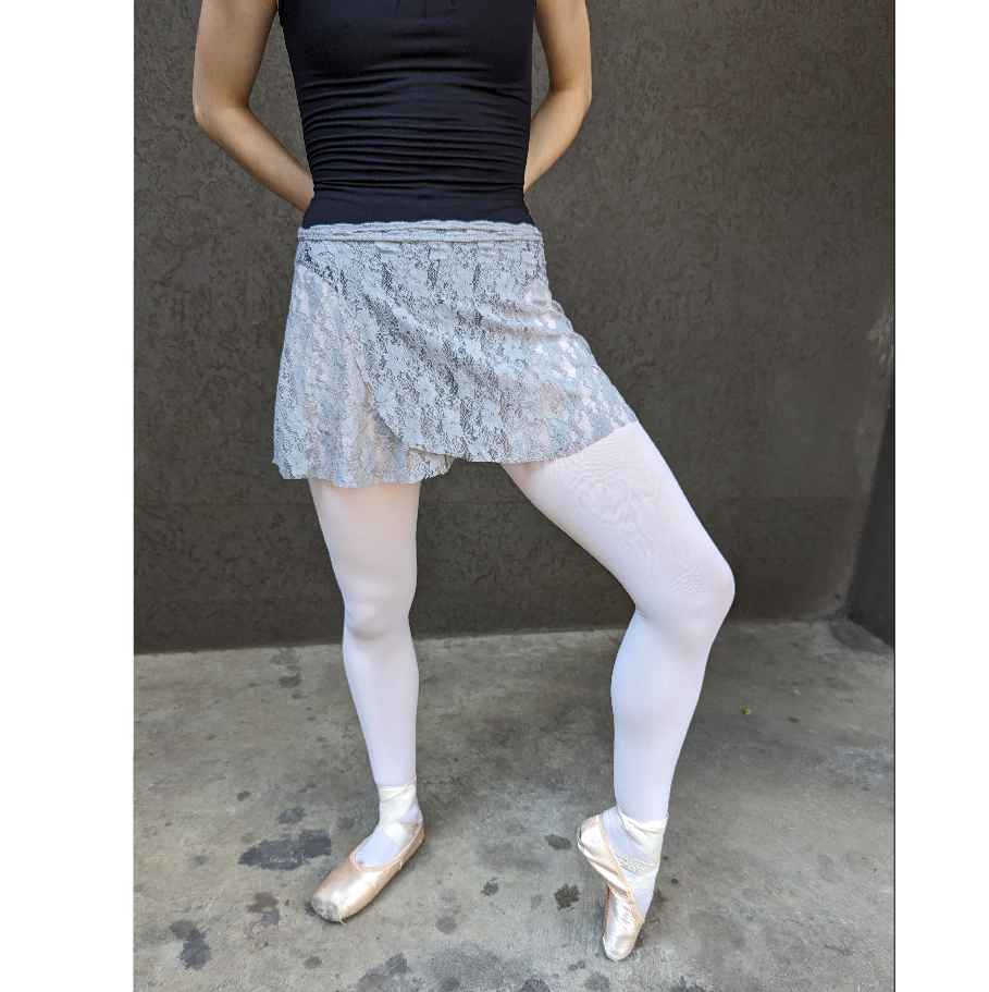 Nova Skirt in Light Grey Lace