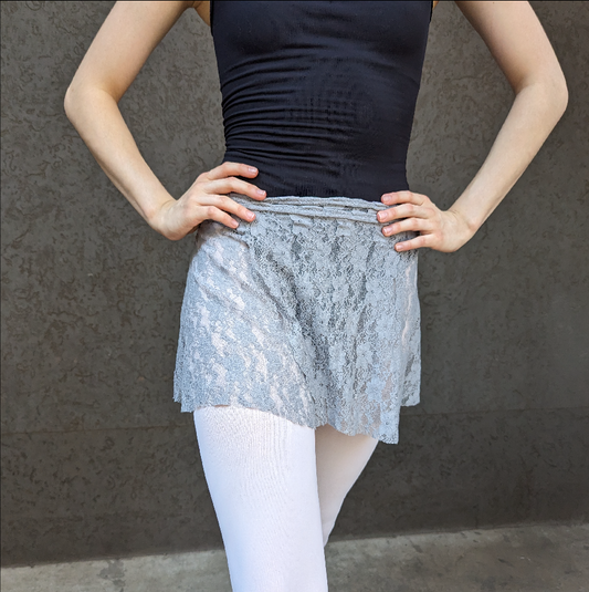 Nova Skirt in Light Grey Lace