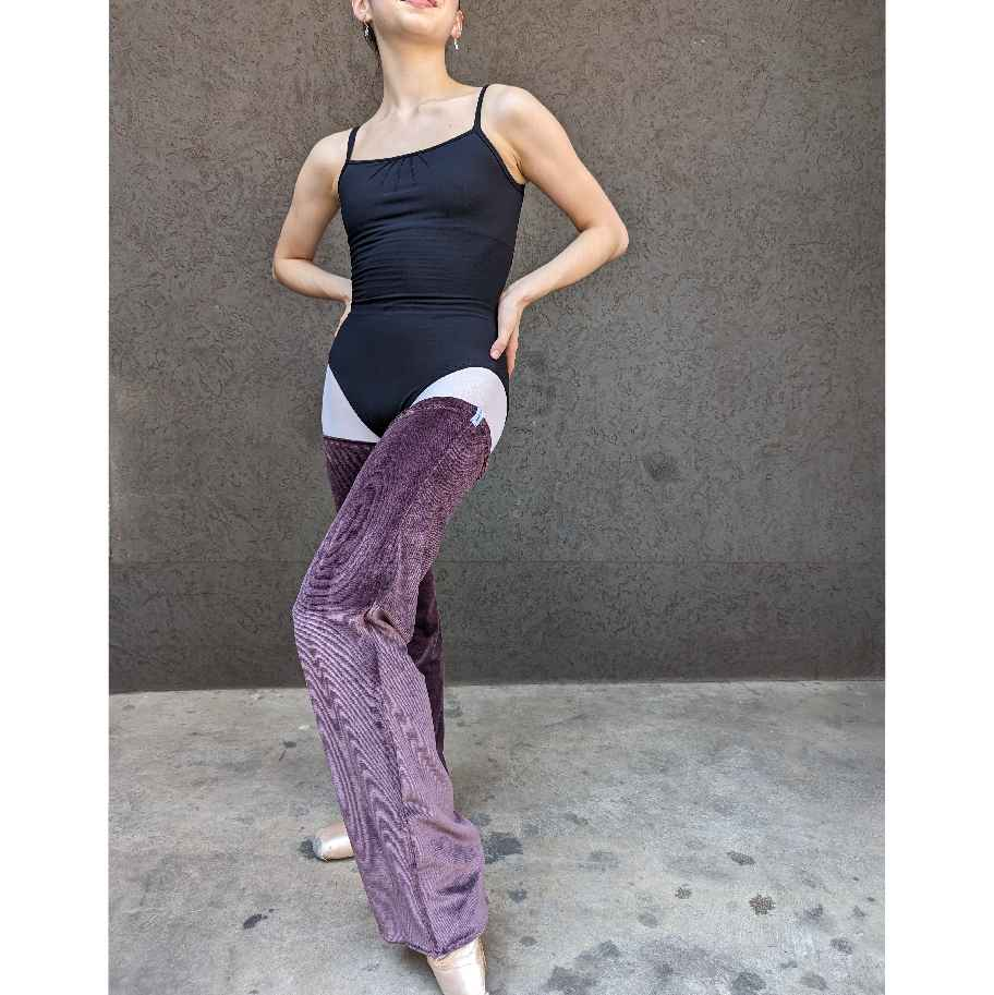 Plum Velour Highline Leg warmers