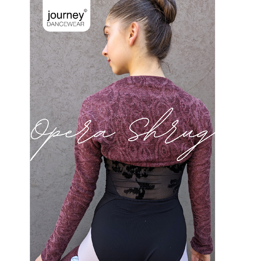 Opera Shrug in Strech Plum lace