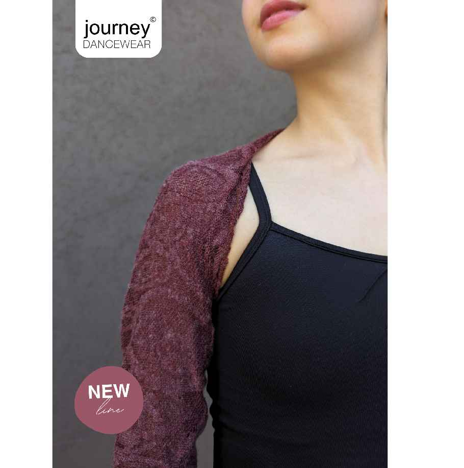 Opera Shrug in Strech Plum lace