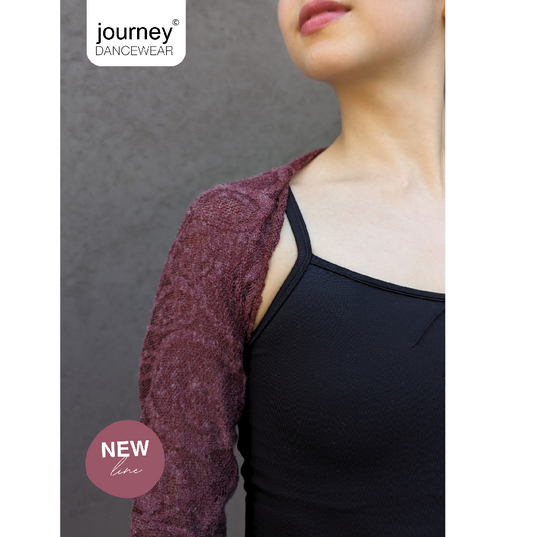 Opera Shrug in Strech Plum lace